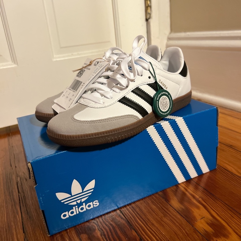 Adidas samba vegan white gum size W7 M5.5
